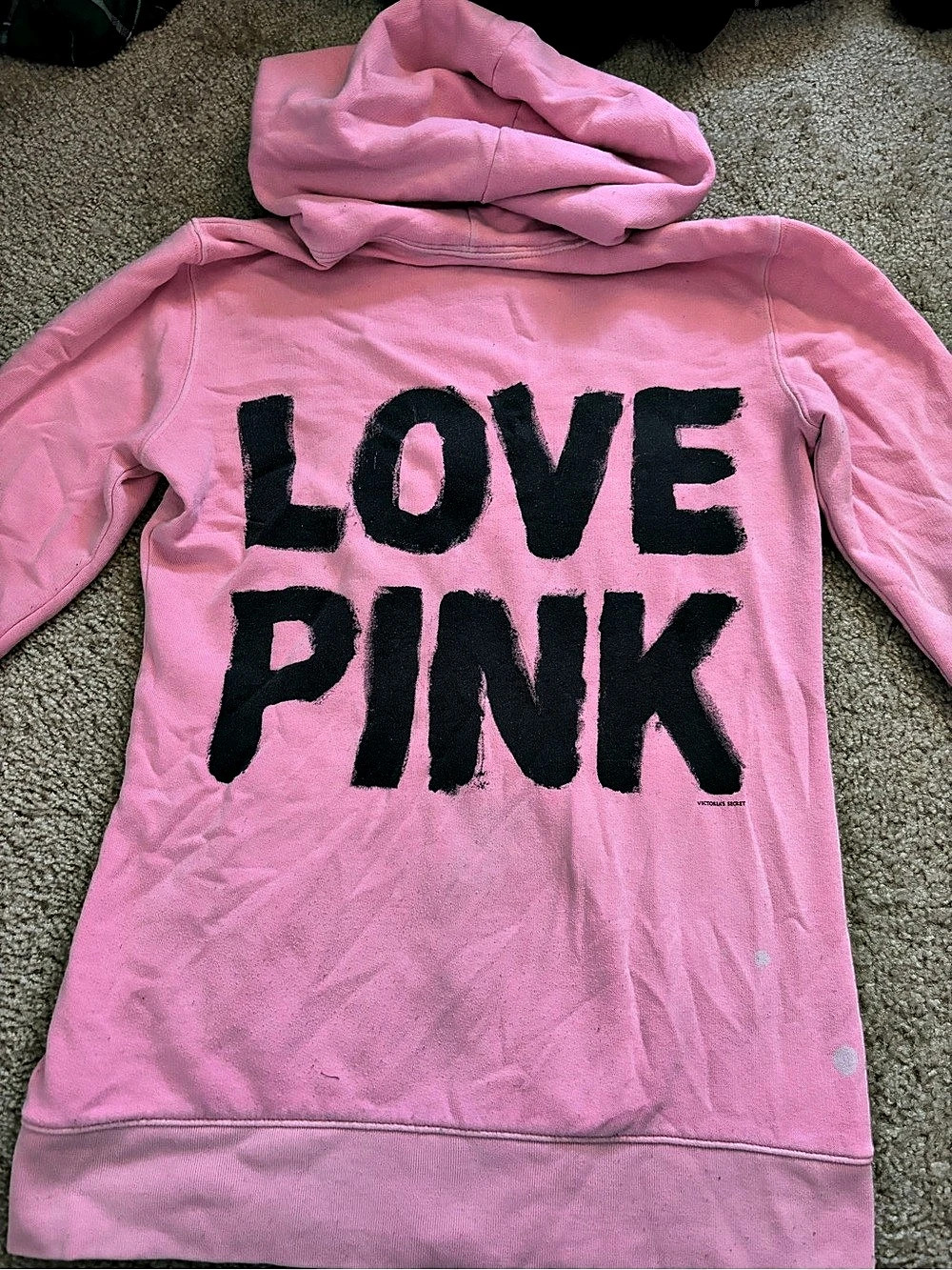 Vintage (2010) PINK Love Pink Hoodie Love Zip Hoodie XS